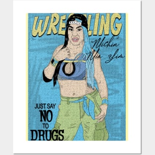 Artwork  Michin Mia Yim Wrestling /// Just say No to Drugs Posters and Art